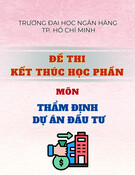 Đề thi Thẩm định dự án đầu tư năm 2022: Kết thúc học phần