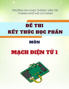 Đề thi Mạch điện tử 1: Tổng hợp đề thi kết thúc học phần