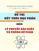 Đề thi Lý thuyết xác suất và thống kê toán năm 2023-2024: Đề thi kết thúc học phần