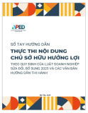 Sổ tay hướng dẫn thực thi nội dung chủ sở hữu hưởng lợi theo Luật Doanh nghiệp sửa đổi, bổ sung 2025 và văn bản hướng dẫn