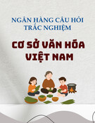 Ngân hàng câu hỏi trắc nghiệm Cơ sở văn hóa Việt Nam (có đáp án)