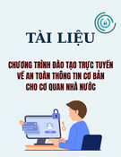 Tài liệu chương trình đào tạo trực tuyến an toàn thông tin cơ bản cho cơ quan nhà nước