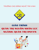 Giáo trình Quản trị nguồn nhân lực (Trung cấp): Ngành Quản trị doanh nghiệp vừa và nhỏ - Trường Cao đẳng nghề Trà Vinh