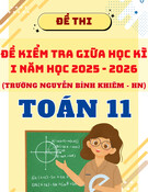 Đề giữa kỳ 1 Toán 11 năm 2025 – 2026 trường Nguyễn Bỉnh Khiêm – Hà Nội