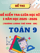 Đề giữa học kì 1 Toán 9 năm 2025 – 2026 trường Lương Thế Vinh – Hà Nội