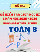 Đề tham khảo giữa kì 1 Toán 8 năm 2025 – 2026 trường THCS Lê Quý Đôn – TP HCM