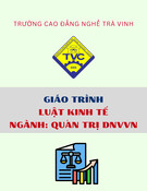 Giáo trình Luật Kinh tế Quản trị Doanh nghiệp vừa và nhỏ - Trường Cao đẳng nghề Trà Vinh