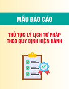 Thủ tục lý lịch tư pháp: Báo cáo theo quy định hiện hành