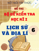 Bộ 4 Đề thi Lịch sử Địa lý lớp 6 học kì 1 KNTT