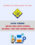 Giáo trình Quản trị chất lượng Văn thư lưu trữ Trung cấp - Trường Cao đẳng nghề Trà Vinh