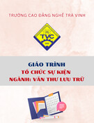 Giáo trình Tổ chức sự kiện ngành Văn thư lưu trữ trình độ Trung cấp - Trường Cao đẳng nghề Trà Vinh