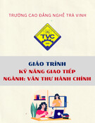 Giáo trình Kỹ năng giao tiếp Văn thư lưu trữ trình độ Trung cấp - Trường Cao đẳng nghề Trà Vinh