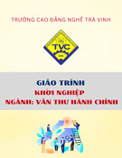 Giáo trình Khởi nghiệp Văn thư lưu trữ trình độ Trung cấp - Trường Cao đẳng nghề Trà Vinh (mới nhất)