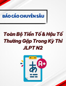 Tiền tố và hậu tố JLPT N2: Báo cáo chuyên sâu toàn bộ thường gặp trong kỳ thi
