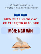 Báo cáo biện pháp nâng cao chất lượng giáo dục môn Ngữ văn: Thiết kế và ứng dụng học liệu số nâng cao hứng thú, hiệu quả dạy học Ngữ văn 9