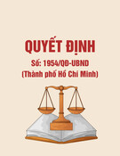 Quyết định 1954/QĐ-UBND Thành phố Hồ Chí Minh