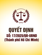 Quyết định số 17/2025/QĐ-UBND Thành phố Hồ Chí Minh: [Nội dung chính của Quyết định]