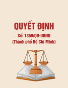 Quyết định 1350/QĐ-UBND Thành phố Hồ Chí Minh: Thông tin chi tiết và mới nhất