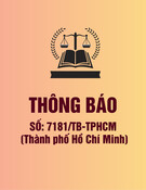 Thông báo số 7181/TB-TPHCM (Thành phố Hồ Chí Minh) mới nhất