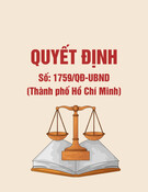 Quyết định 1759/QĐ-UBND Thành phố Hồ Chí Minh: [Thông tin chi tiết/Nội dung chính]