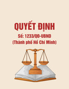 Quyết định 1233/QĐ-UBND Thành phố Hồ Chí Minh: Thông tin chi tiết và hiệu lực