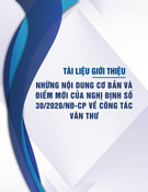 Nghị định 30/2020/NĐ-CP về công tác văn thư: Tài liệu giới thiệu nội dung cơ bản và điểm mới