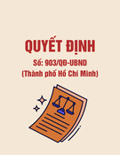 Quyết định 903/QĐ-UBND Thành phố Hồ Chí Minh: Thông tin chi tiết