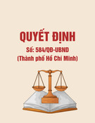 Quyết định 584/QĐ-UBND Thành phố Hồ Chí Minh: Thông tin chi tiết và mới nhất