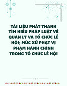 Pháp luật về quản lý và tổ chức lễ hội: Tài liệu phát thanh, mức xử phạt vi phạm hành chính