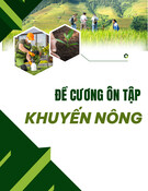 Đề cương ôn tập môn Khuyến nông: Tổng hợp kiến thức trọng tâm