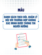 Mẫu Danh sách theo dõi, quản lý trường hợp không xác minh được thông tin người hưởng (Mẫu số Mẫu 72A-HSB)