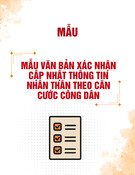 Mẫu văn bản xác nhận cập nhật thông tin nhân thân theo Căn cước công dân chuẩn nhất