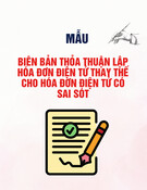 Mẫu biên bản thỏa thuận lập hóa đơn điện tử thay thế hóa đơn điện tử sai sót [Mới nhất]