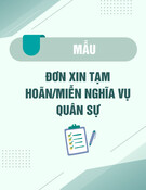 Mẫu đơn xin tạm hoãn/miễn nghĩa vụ quân sự [chuẩn nhất]