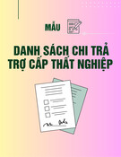 Mẫu Danh sách chi trả trợ cấp thất nghiệp C72b-HSB (Mẫu chuẩn)