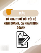 Mẫu tờ khai thuế mới nhất cho hộ kinh doanh, cá nhân kinh doanh