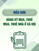 Mẫu đơn đăng ký mua, thuê mua, thuê nhà ở xã hội [chuẩn nhất]