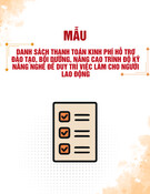 Mẫu Danh sách thanh toán kinh phí hỗ trợ đào tạo, bồi dưỡng, nâng cao trình độ kỹ năng nghề cho người lao động (Mẫu số C93-HSB) mới nhất