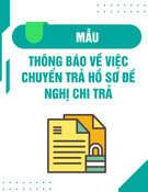 Mẫu Thông báo chuyển trả hồ sơ đề nghị chi trả: Chi tiết và Chuẩn nhất