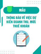 Mẫu Thông báo dự kiến doanh thu, mức thuế khoán mới nhất