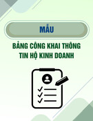 Mẫu Bảng công khai thông tin hộ kinh doanh, cá nhân kinh doanh nộp thuế theo phương pháp khoán mới nhất