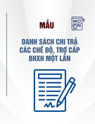 Mẫu danh sách chi trả chế độ, trợ cấp BHXH một lần