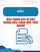 Mẫu Thông báo về việc không điều chỉnh mức thuế khoán