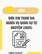 Mẫu Đơn Xin Tham Gia Nghĩa Vụ Quân Sự Tự Nguyện (2025) Mới Nhất