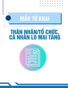 Mẫu tờ khai thân nhân/tổ chức, cá nhân lo mai táng: Mới nhất