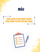 Mẫu Danh sách được thanh toán kinh phí hỗ trợ học nghề (Mẫu số C87b-HSB) chuẩn nhất