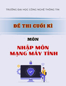 Đề thi cuối kì Nhập môn Mạng máy tính: Tổng hợp [Năm]