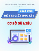Đề thi Cơ sở dữ liệu giữa học kì 1 năm 2024-2025