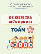 Đề kiểm tra Toán lớp 10 giữa học kì 1 năm 2025-2026 - Trường THPT Thái Phiên