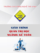 Giáo trình Quản trị học Ngành Kế toán Cao đẳng - Trường Cao đẳng nghề Trà Vinh